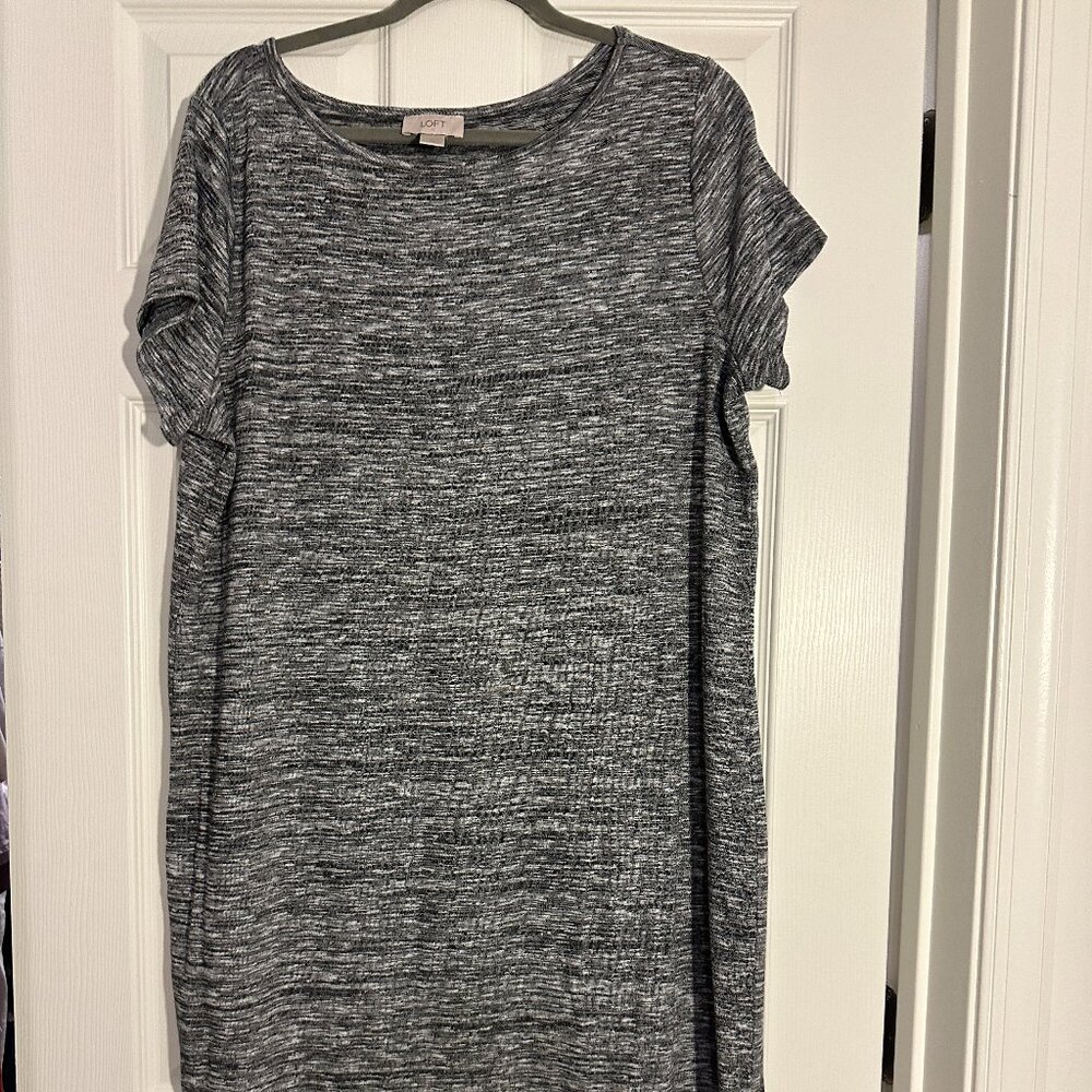Ann Taylor LOFT Heather Grey Dress XL